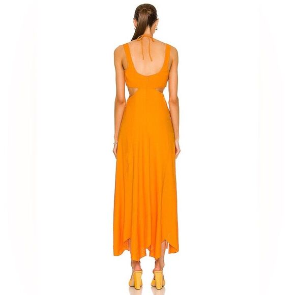 Cult Gaia Eileen Waist Cutout Dress, Revolve Apricot, NWT, Size L - Picture 5 of 11
